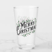 Gelukkig kerstfeest glas (Voorkant)