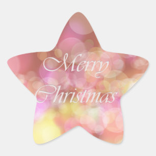 Gelukkig kerstfeest. Greeting. Ster Sticker