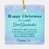 Gelukkig kerstfeest Grote grootmoeder keramische s Keramisch Ornament (Voorkant)