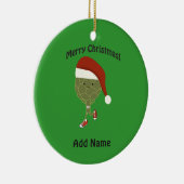 Gelukkig kerstfeest! Het runnen van Artichoke Keramisch Ornament (Rechts)