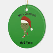 Gelukkig kerstfeest! Het runnen van Artichoke Keramisch Ornament (Links)