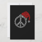 Gelukkig kerstfeest | Hippies Symbol Santa Claus P Bedankkaart (Voorkant)