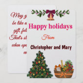 Gelukkig Kerstfeest Humorische Bericht Plat Kerstk Feestdagenkaart (Voorkant / Achterkant)