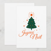 Gelukkig kerstfeest in het rood: klassieke boom en feestdagenkaart (Voorkant / Achterkant)