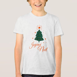 Gelukkig kerstfeest in het rood: klassieke boom en Tri-Blend shirt