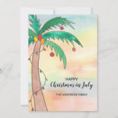 Gelukkig kerstfeest in juli feestdagenkaart (Voorkant)