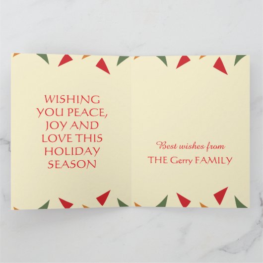 Gelukkig kerstfeest kaart (Binnen)