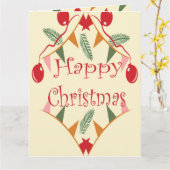 Gelukkig kerstfeest kaart (Gele Bloem)