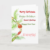 Gelukkig kerstfeest Kaart (Voorkant)