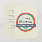 Gelukkig kerstfeest kaart (Voorkant / Achterkant)