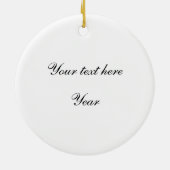 Gelukkig kerstfeest keramisch ornament (Achterkant)