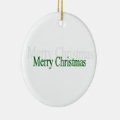 Gelukkig kerstfeest keramisch ornament (Rechts)