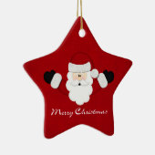 Gelukkig kerstfeest keramisch ornament (Rechts)