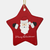 Gelukkig kerstfeest keramisch ornament (Links)