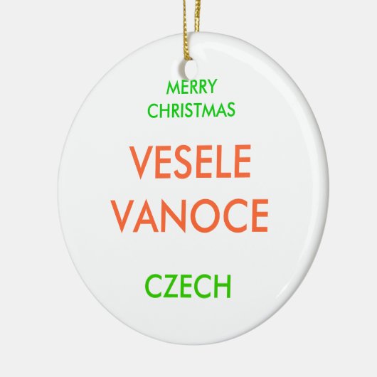 Gelukkig kerstfeest, keramisch ornament (Links)