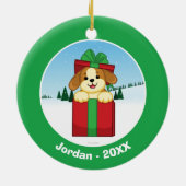 Gelukkig kerstfeest! keramisch ornament (Achterkant)