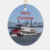 Gelukkig kerstfeest keramisch ornament (Links)