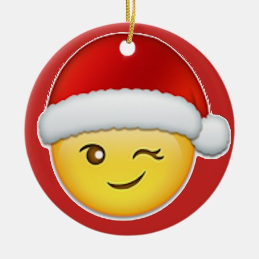 Gelukkig kerstfeest keramisch ornament (Voorkant)