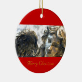 Gelukkig kerstfeest keramisch ornament (Rechts)