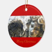 Gelukkig kerstfeest keramisch ornament (Links)