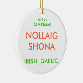 Gelukkig kerstfeest, keramisch ornament (Rechts)