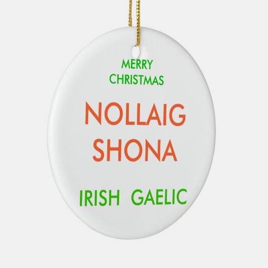 Gelukkig kerstfeest, keramisch ornament (Rechts)