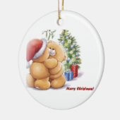 Gelukkig kerstfeest! keramisch ornament (Links)