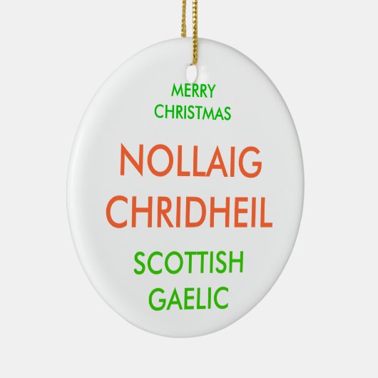 Gelukkig kerstfeest, keramisch ornament (Rechts)