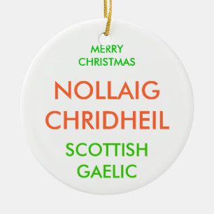 Gelukkig kerstfeest, keramisch ornament