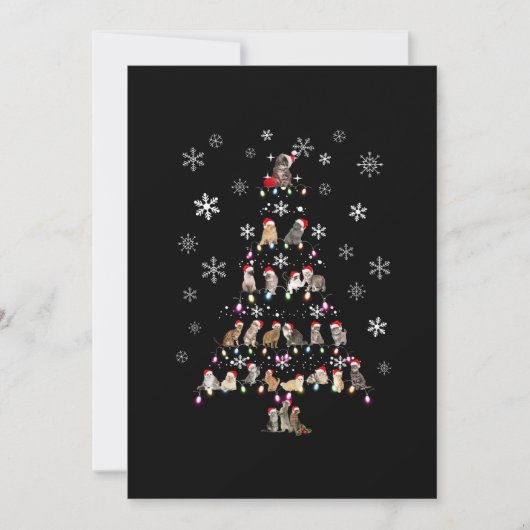 Gelukkig kerstfeest | Kerstmis met een kattebakker Bedankkaart (Voorkant)