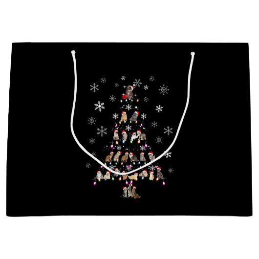 Gelukkig kerstfeest | Kerstmis met een kattebakker Groot Cadeauzakje (Voorkant)