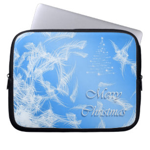 Gelukkig kerstfeest. Kersttextuur. Laptop Sleeve