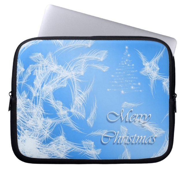 Gelukkig kerstfeest. Kersttextuur. Laptop Sleeve (Voorkant)