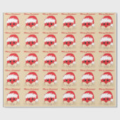 Gelukkig kerstfeest! krab cadeaupapier (Vlak)