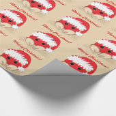 Gelukkig kerstfeest! krab cadeaupapier (Hoek)
