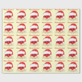 Gelukkig kerstfeest! krab cadeaupapier (Vlak)