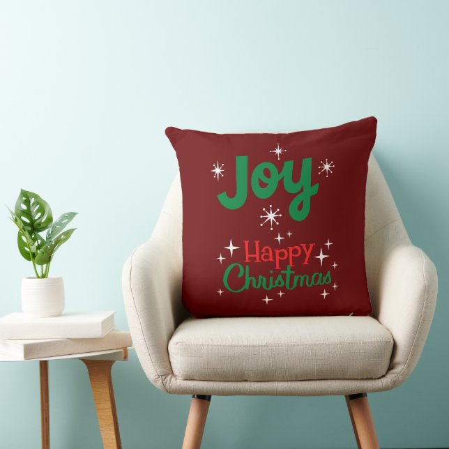 Gelukkig kerstfeest kussen (Stoel)