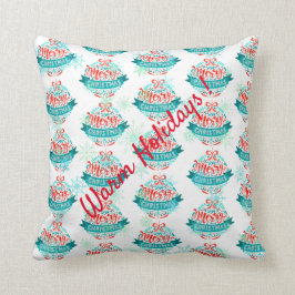 Gelukkig kerstfeest kussen