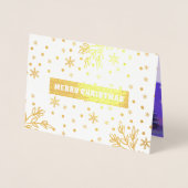 Gelukkig kerstfeest. Luxe echte oliekaarten Folie Kaarten (Voorkant)