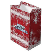 Gelukkig kerstfeest medium cadeauzakje (Voorkant Gekanteld)