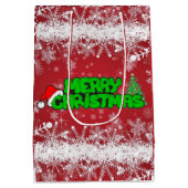 Gelukkig kerstfeest medium cadeauzakje (Achterkant)