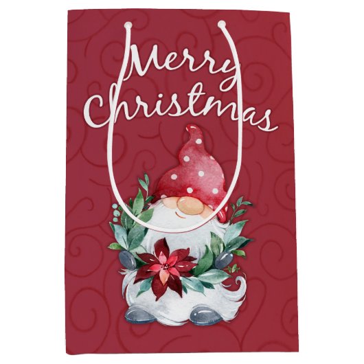 Gelukkig kerstfeest medium cadeauzakje (Voorkant)