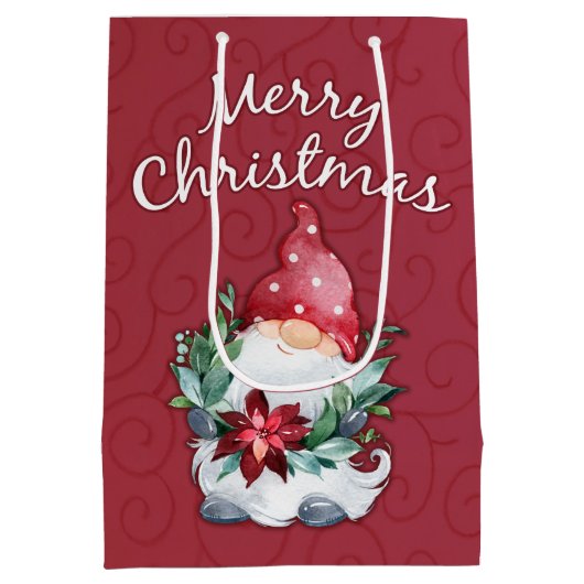 Gelukkig kerstfeest medium cadeauzakje (Achterkant)