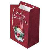 Gelukkig kerstfeest medium cadeauzakje (Achterkant Gekanteld)