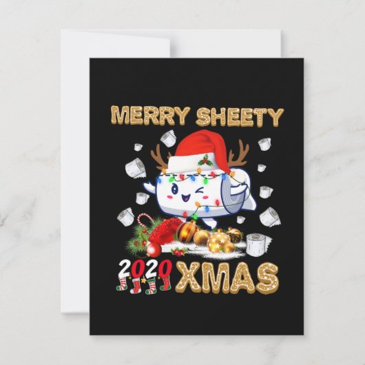 Gelukkig kerstfeest | Merry Sheety 2020 Xmas Bedankkaart (Voorkant)