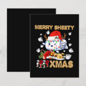 Gelukkig kerstfeest | Merry Sheety 2020 Xmas Bedankkaart (Voorkant / Achterkant)
