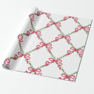 Gelukkig kerstfeest met maretak cadeaupapier