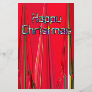 Gelukkig kerstfeest mooie Rode Stationery Briefpapier