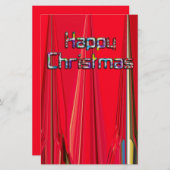 Gelukkig kerstfeest mooie Rode Stationery Briefpapier (Voorkant / Achterkant)