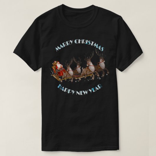 Gelukkig kerstfeest nieuwjaar 9 t-shirt (Design voorkant)